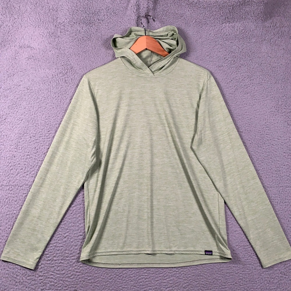 Patagonia Capilene Cool Daily Hoody Men's Medium M Green Heathered Hiking Hoodie